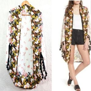 Free People Bali Wrapped In Blooms Shawl Kimono